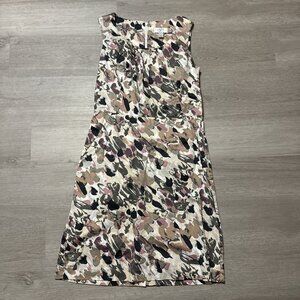 Ann Taylor LOFT Floral Dress Size 4 P Petite Sleeveless Pockets